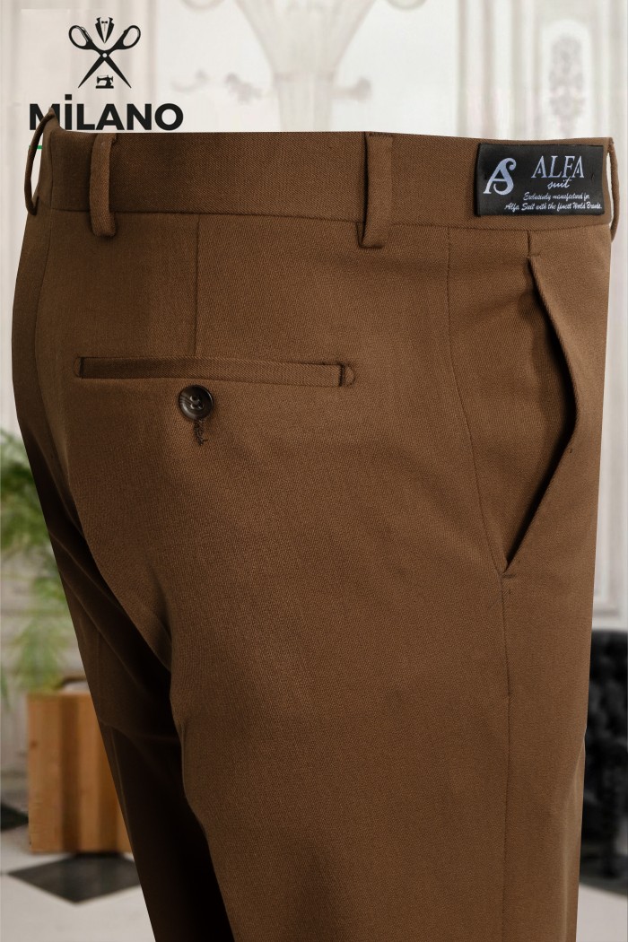Bonita Kumaş Slim Comfort Pantolon – Açık Kahve