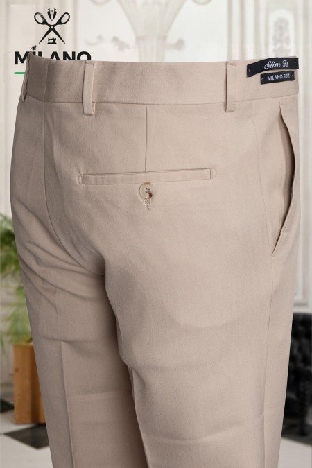 Bonita Kumaş Slim Comfort Pantolon – Krem