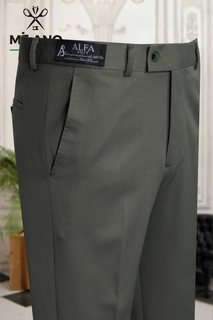 Bonita Kumaş Slim Comfort Pantolon – Yeşil