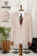 Bonita Kumaş Tek Ceket – Krem | 6 Drop Modern Kesim