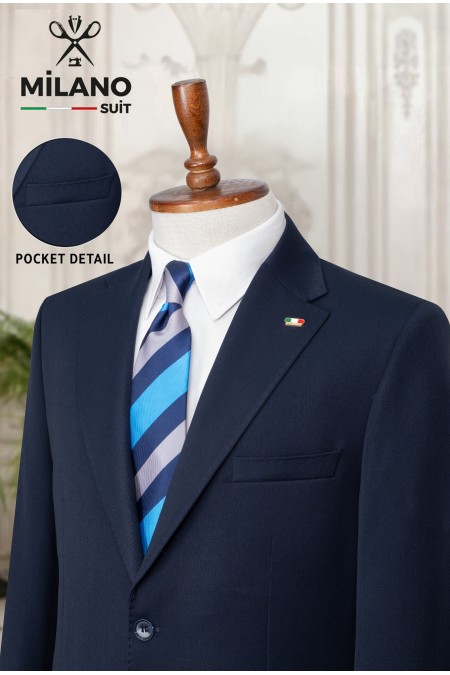 Bonita Kumaş Tek Ceket – Lacivert | 6 Drop Modern Kesim