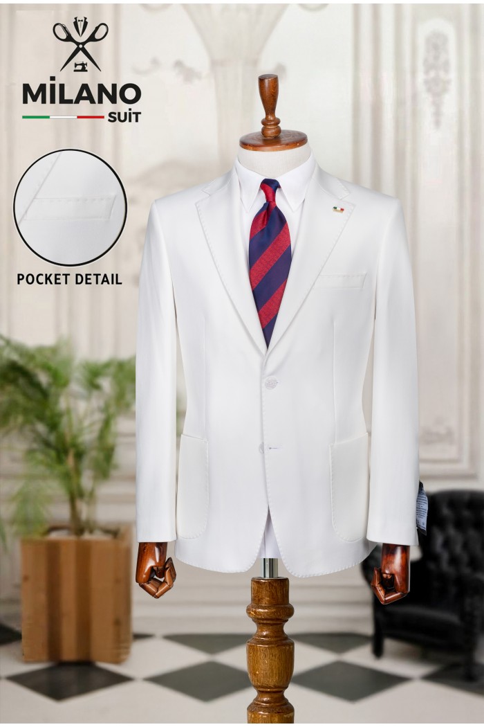 Bonita Kumaş Tek Ceket – Ekru | 6 Drop Modern Kesim Bonita Kumaş Tek Ceket – Ekru | 6 Drop Modern Kesim