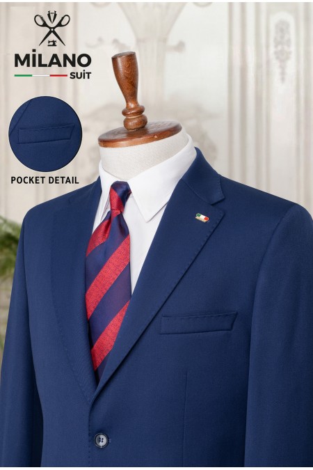 Bonita Kumaş Tek Ceket – Indigo | 6 Drop Modern Kesim