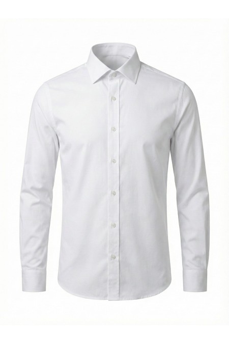 Alfa Suit Beyaz Düz Slim Fit Gömlek | Klasik & Modern Şıklık
