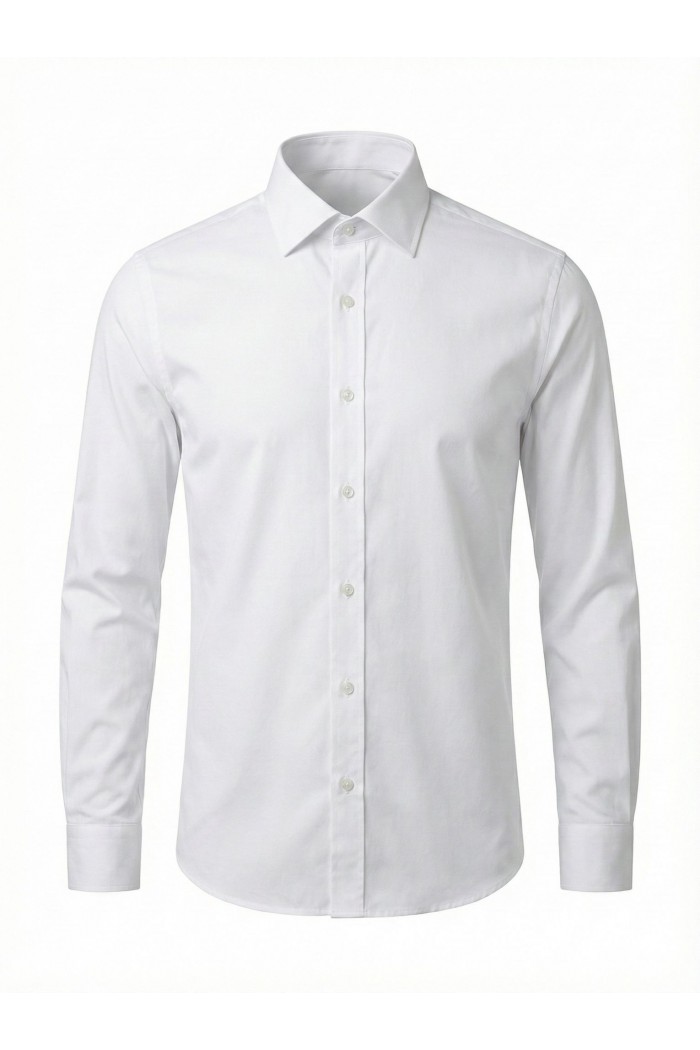 Alfa Suit Beyaz Düz Slim Fit Gömlek | Klasik & Modern Şıklık