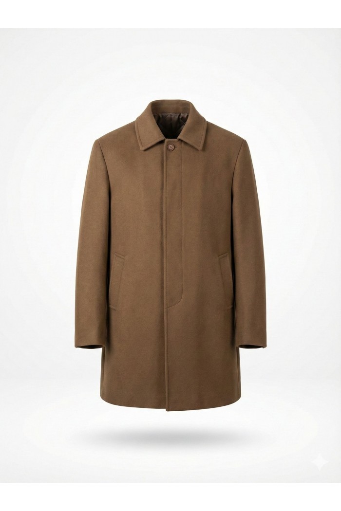 Alfa Suit Erkek Camel Kaşe Kaban | Çift Düğmeli Elegan Kışlık Palto Alfa Suit Erkek Camel Kaşe Kaban | Çift Düğmeli Elegan Kışlık Palto