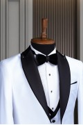Alfa Suit Beyaz Kırlangıç Yaka Damatlık Takım Elbise | Lüks & Zamansız Şıklık Alfa Suit Beyaz Kırlangıç Yaka Damatlık Takım Elbise | Lüks & Zamansız Şıklık