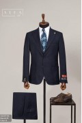 Alfa Suit Slim Fit Açık Gri Düz Takım Elbise