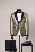 Alfa Suit Slim Fit Açık Gri Düz Takım Elbise