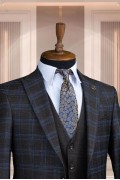 Alfa Suit Slim Fit Koyu Gri Düz Takım Elbise
