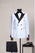 Alfa Suit Slim Fit Açık Gri Düz Takım Elbise