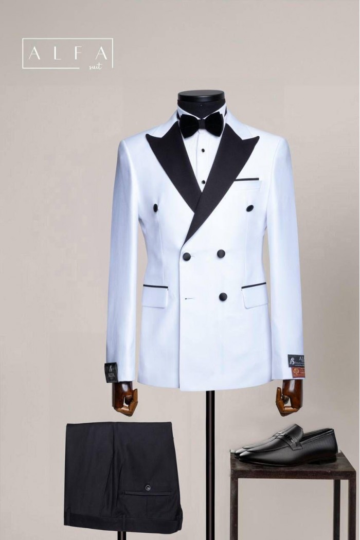 Alfa Suit Slim Fit Açık Gri Düz Takım Elbise