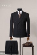 Alfa Suit Slim Fit Açık Gri Düz Takım Elbise