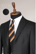 Alfa Suit Slim Fit Koyu Gri Düz Takım Elbise