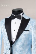 Alfa Suit Slim Fit Açık Gri Düz Takım Elbise