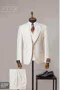 Alfa Suit Slim Fit Açık Gri Düz Takım Elbise