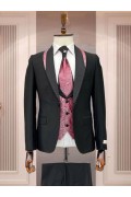 Alfa Suit Slim Fit Açık Gri Düz Takım Elbise