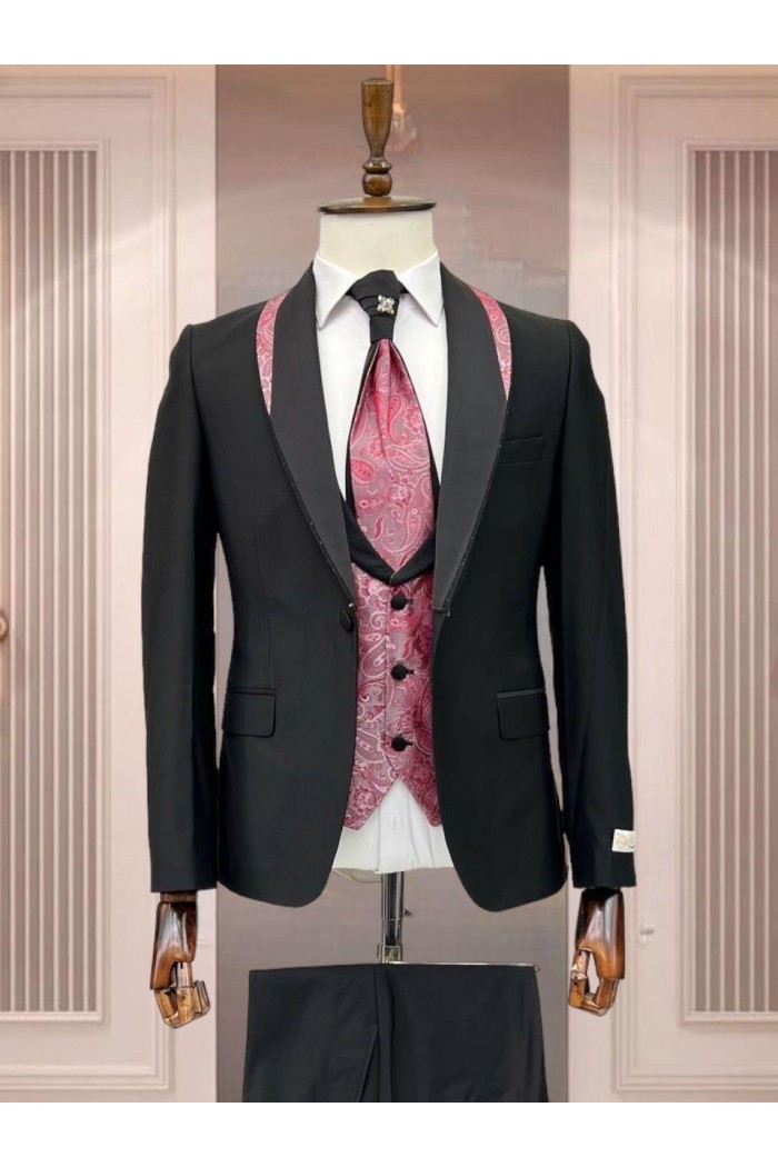 Alfa Suit Slim Fit Açık Gri Düz Takım Elbise