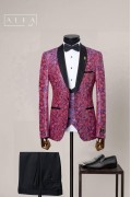 Alfa Suit Slim Fit Açık Gri Düz Takım Elbise