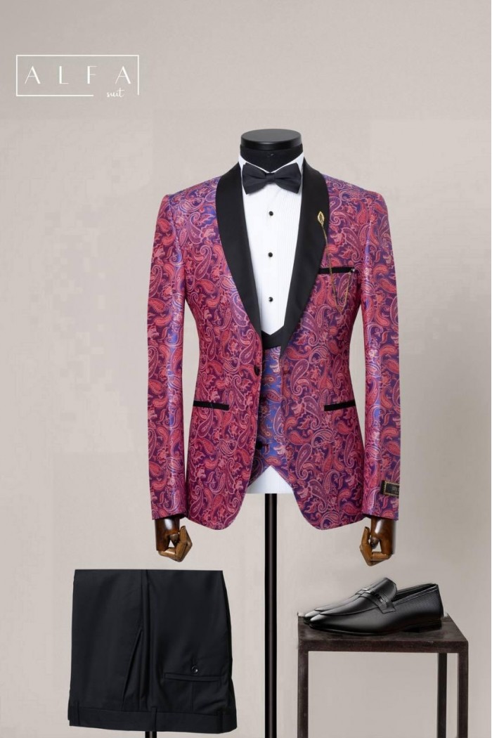 Alfa Suit Slim Fit Açık Gri Düz Takım Elbise