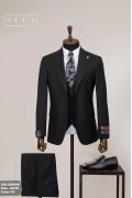 Alfa Suit Slim Fit Açık Gri Düz Takım Elbise