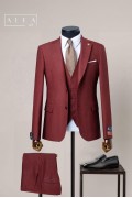 Alfa Suit Slim Fit Açık Gri Düz Takım Elbise