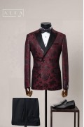 Alfa Suit Slim Fit Açık Gri Düz Takım Elbise