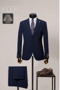 Alfa Suit Slim Fit Açık Gri Düz Takım Elbise