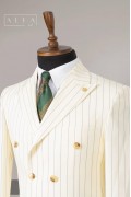 Alfa Suit Slim Fit Bej Düz Takım Elbise