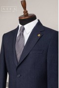 Alfa Suit Slim Fit Koyu Gri Düz Takım Elbise