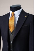 Alfa Suit Slim Fit Koyu Gri Düz Takım Elbise