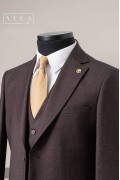 Alfa Suit Slim Fit Koyu Gri Düz Takım Elbise