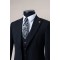 Siyah Erkek Takım Elbise – İki Düğmeli, Sivri Yaka, Yelekli Model | Alfa Suit