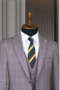 Alfa Suit Slim Fit Koyu Gri Düz Takım Elbise
