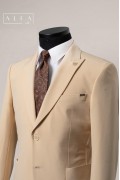 Alfa Suit Slim Fit Açık Gri Düz Takım Elbise
