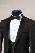 Alfa Suit Slim Fit Koyu Gri Düz Takım Elbise