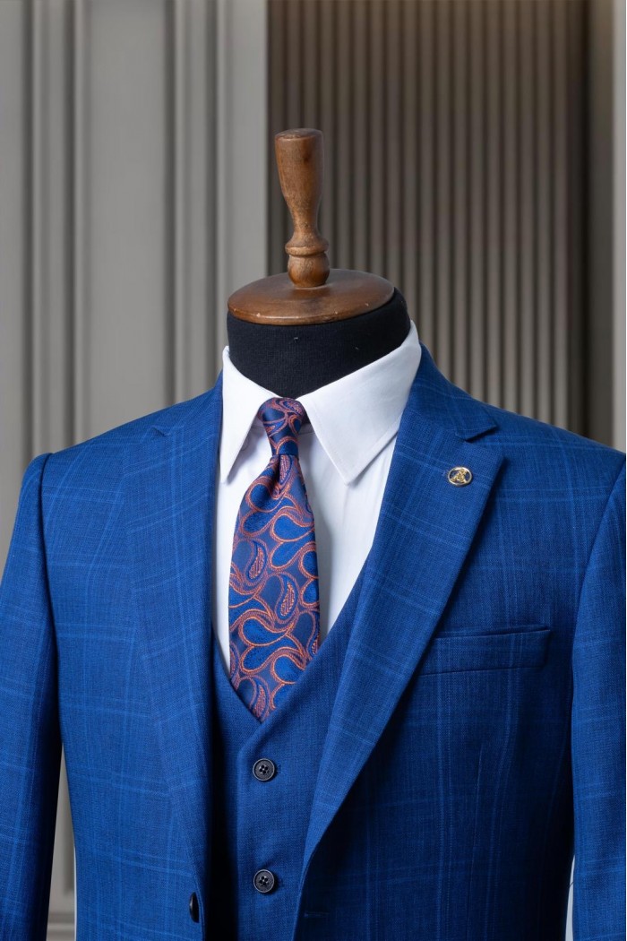 Alfa Suit Slim Fit Koyu Gri Düz Takım Elbise