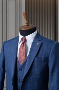 Alfa Suit Slim Fit Koyu Gri Düz Takım Elbise