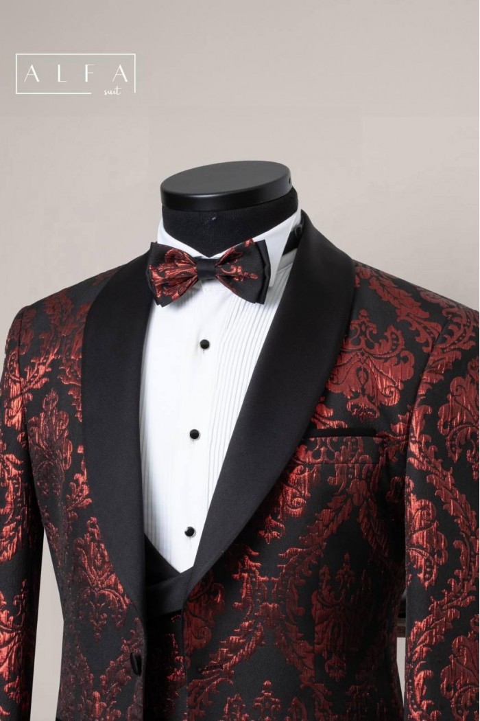 Alfa Suit Slim Fit Koyu Gri Düz Takım Elbise