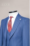 Alfa Suit Slim Fit Açık Gri Düz Takım Elbise