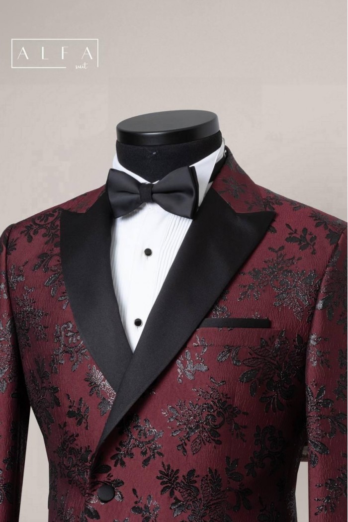 Alfa Suit Slim Fit Koyu Gri Düz Takım Elbise