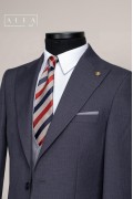 Alfa Suit Slim Fit Koyu Gri Düz Takım Elbise