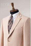 Alfa Suit Slim Fit Bej Düz Takım Elbise