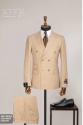 Alfa Suit Slim Fit Bej Düz Takım Elbise