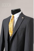 Alfa Suit Slim Fit Koyu Gri Düz Takım Elbise