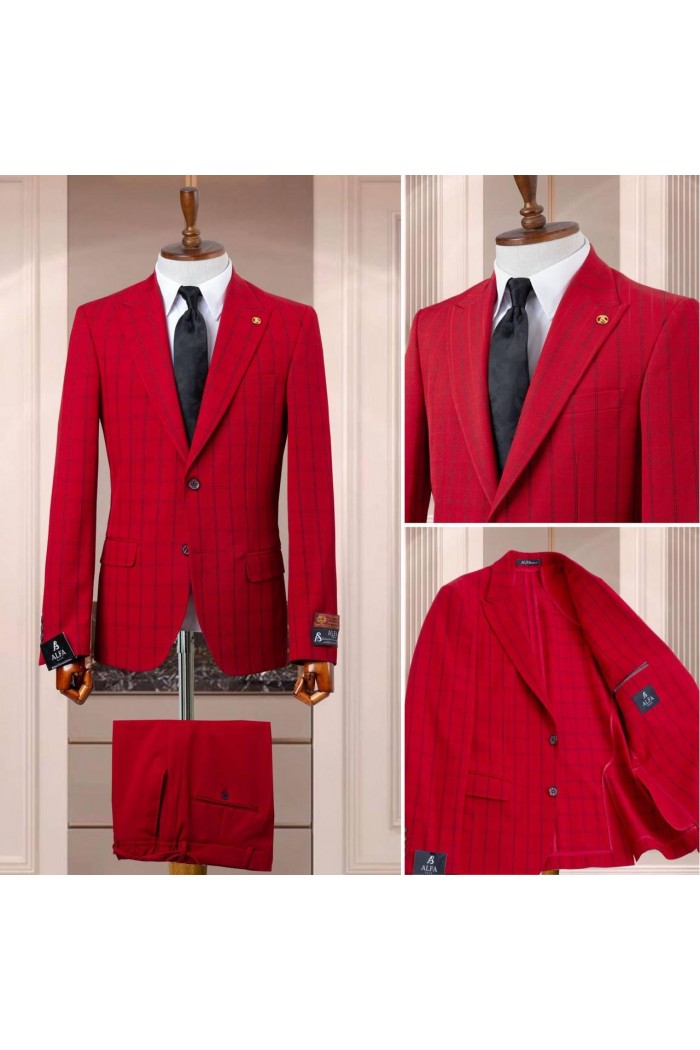 Alfa Suit Slim Fit Kahverengi Düz Takım Elbise