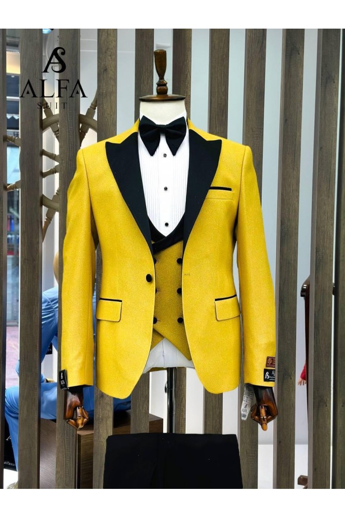 Alfa Suit Slim Fit Kahverengi Düz Takım Elbise
