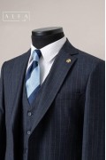 Alfa Suit Slim Fit Koyu Gri Düz Takım Elbise