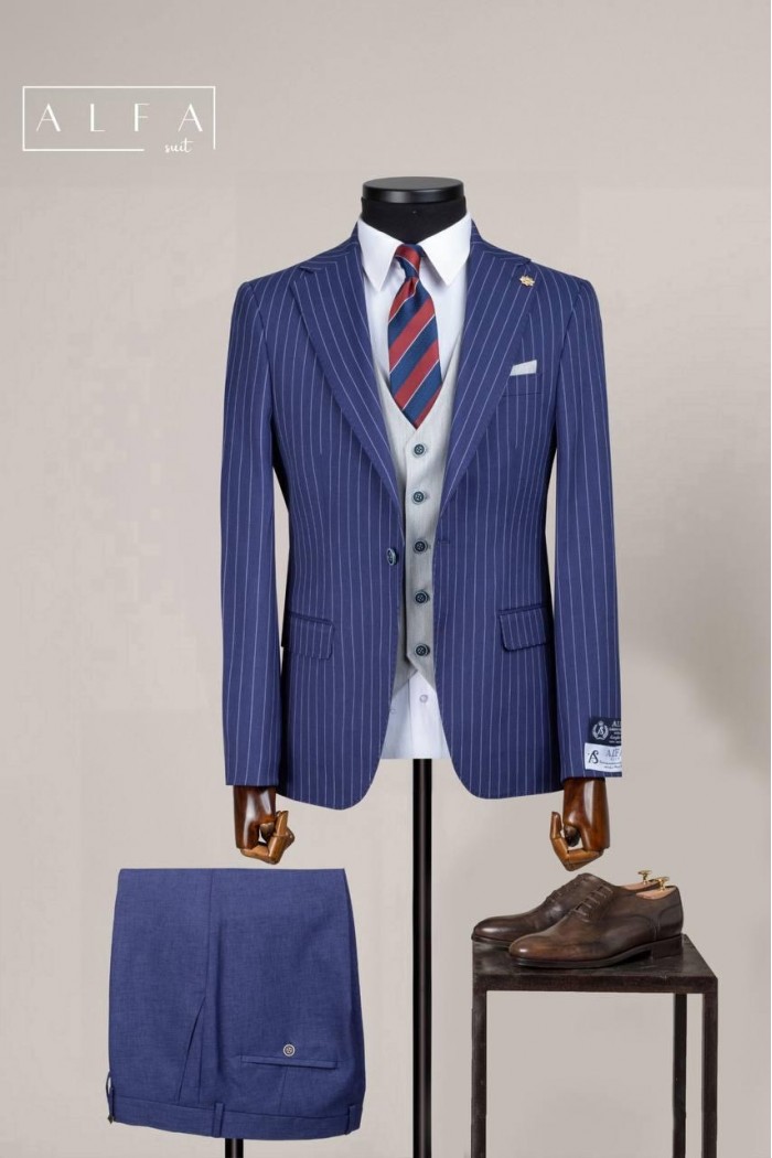 Alfa Suit Slim Fit Açık Gri Düz Takım Elbise Alfa Suit Slim Fit Açık Gri Düz Takım Elbise