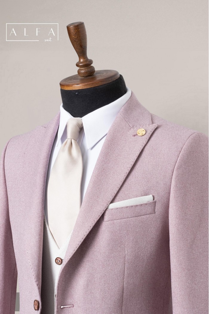 Alfa Suit Slim Fit Açık Gri Düz Takım Elbise Alfa Suit Slim Fit Açık Gri Düz Takım Elbise
